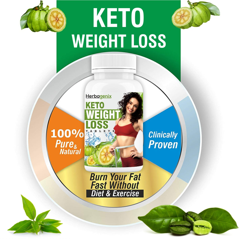 HERBAGENIX Fat Burners For Women, Belly Burner Weight Loss Ayurvedic Supplement-60 Keto Tablets