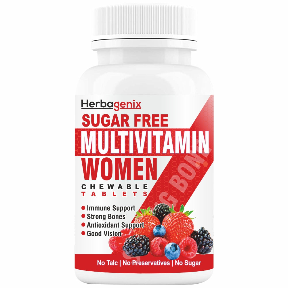 HERBAGENIX Multivitamin for Women, Immunity & Superfoods Blend-60 Chewable Tablets