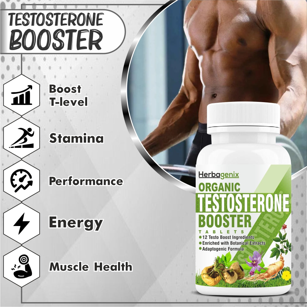 HERBAGENIX Testosterone Booster Energy Supplement For Men-60 Tablets