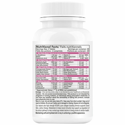 HERBAGENIX Collagen Supplements For Women, 60 Tablets