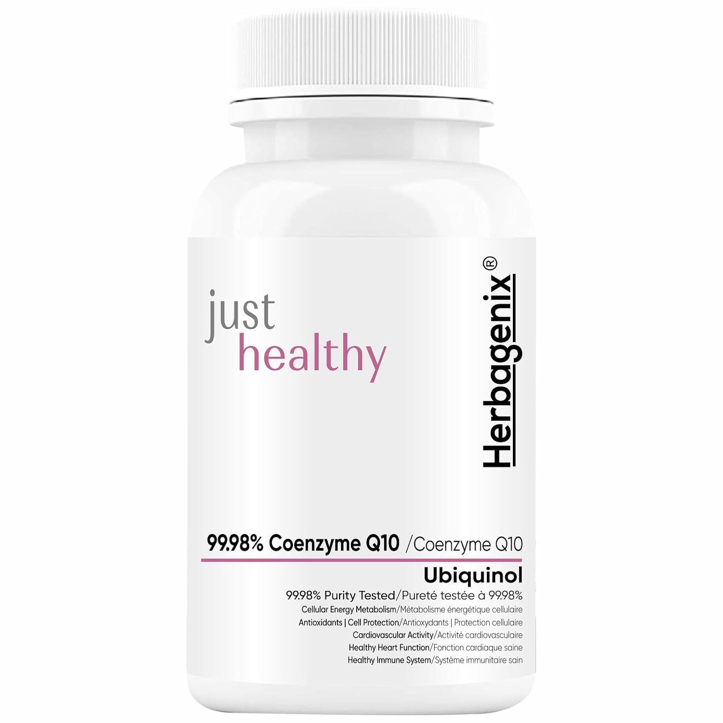 HERBAGENIX Coq10 Coenzyme Q10 300mg 60 No Sugar Veg Tablets