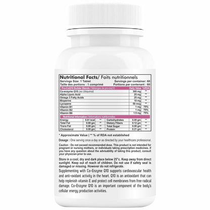 HERBAGENIX Coq10 Coenzyme Q10 300mg 60 No Sugar Veg Tablets