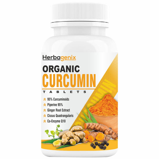HERBAGENIX Curcumin Tablets With Piperine Immunity Booster And Antioxidant Supplement–60 Tablets