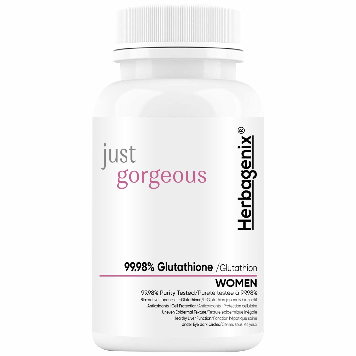 HERBAGENIX Glutathione Tablets For Skin Whitening For Women-60 Tablet