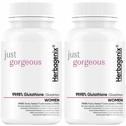 HERBAGENIX Glutathione Tablets For Skin Whitening For Women-120 Tablets (Pack 2)