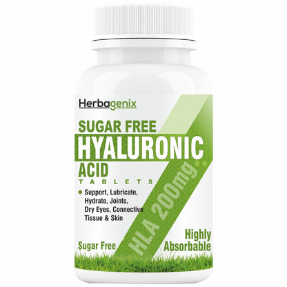 HERBAGENIX Hyaluronic Acid Supplements Tablets With Hyaluronic Acid, 60 Tablets