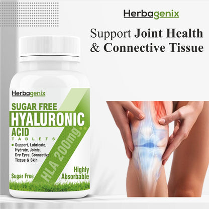 HERBAGENIX Hyaluronic Acid Supplements Tablets With Hyaluronic Acid, 60 Tablets