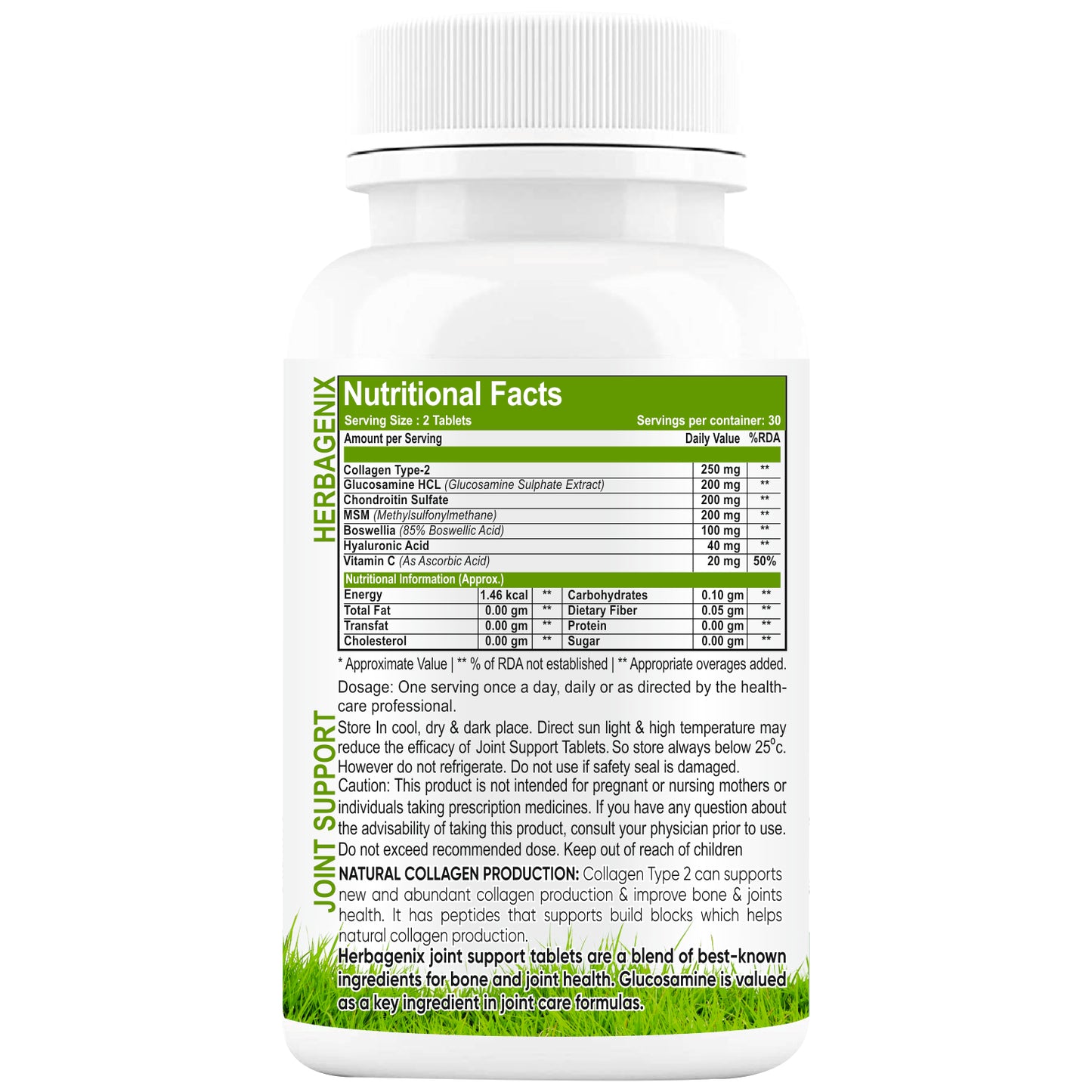 HERBAGENIX Joint Support Supplement For Joints Mobility & Lubrication-60 Tablets