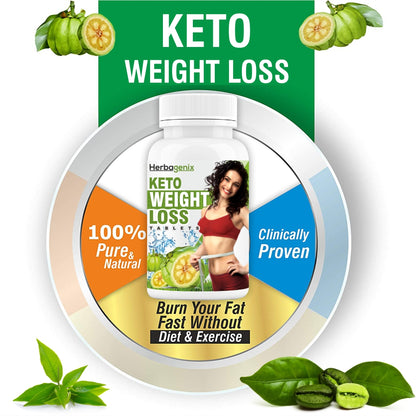 HERBAGENIX Fat Burners For Women, Belly Burner Weight Loss Ayurvedic Supplement-60 Keto Tablets