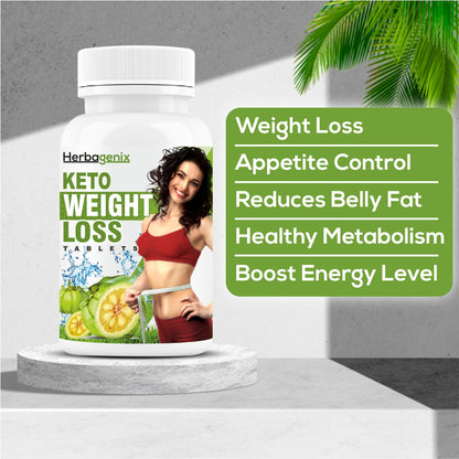HERBAGENIX Fat Burners For Women, Belly Burner Weight Loss Ayurvedic Supplement-60 Keto Tablets