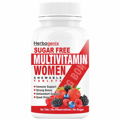 HERBAGENIX Multivitamin for Women, Immunity & Superfoods Blend-60 Chewable Tablets
