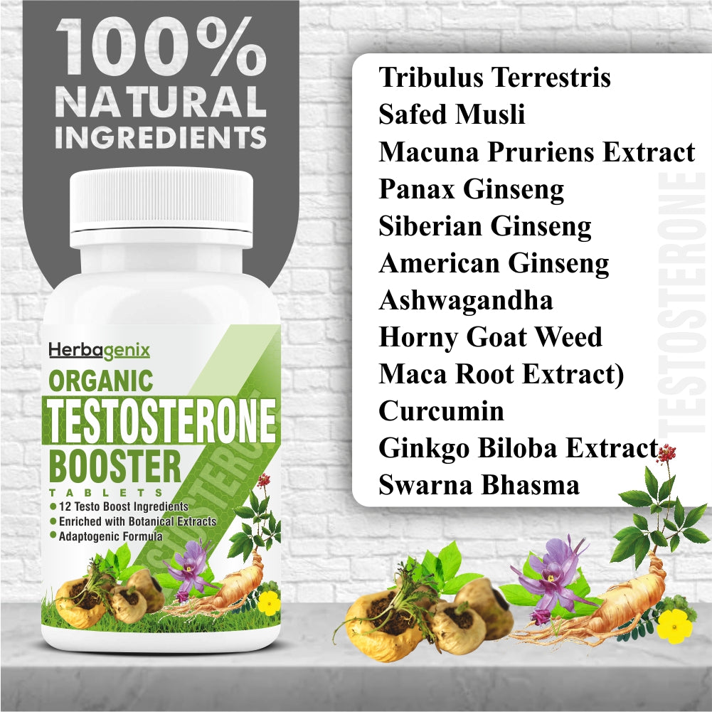 HERBAGENIX Testosterone Booster Energy Supplement For Men-60 Tablets