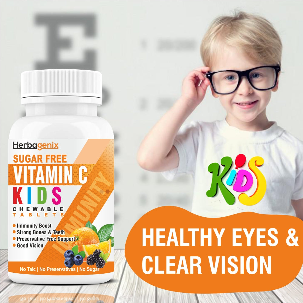 HERBAGENIX Vitamin C Tablet For Kids Chewable Tablets – 60