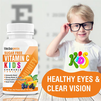 HERBAGENIX Vitamin C Tablet For Kids Chewable Tablets – 60
